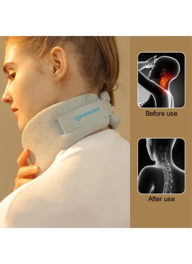Double Layer Sponge Neck Brace Breathable Anti-bowing Ergonomics Neck Support Sleeve DWJ52 - L