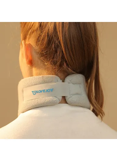 Double Layer Sponge Neck Brace Breathable Anti-bowing Ergonomics Neck Support Sleeve DWJ52 - L
