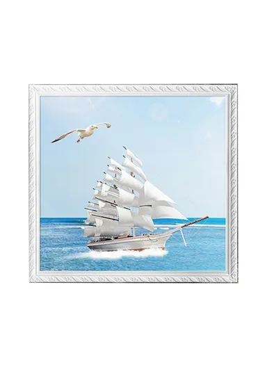 Bathroom Wall-Mounted Folding Cloth Container Picture (L40 x W38)cm - Good Luck