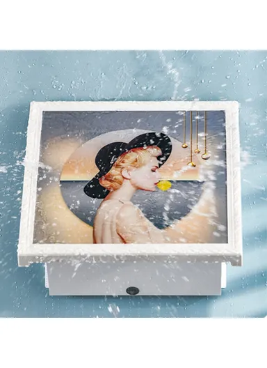 Bathroom Wall-Mounted Folding Cloth Container Picture (L40 x W38)cm - Good Luck