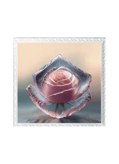 Picture Frame Dual-Layer Waterproof Wall-Mounted Folding Cloth Container For Bathroom - Cryst (L40 x W38)cm