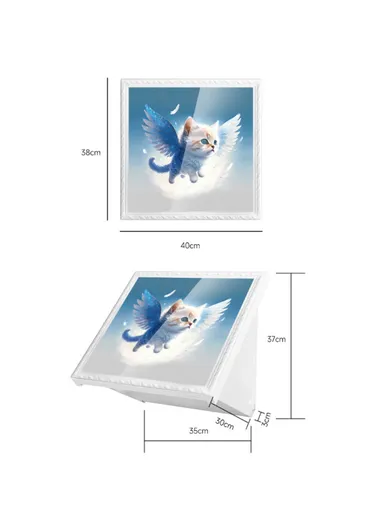 Picture Frame Dual-Layer Waterproof Wall-Mounted Folding Cloth Container For Bathroom - Windmill (L40 x W38)cm