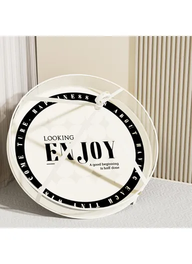 60CM Round Dual-Layer Mesh Drying Clothes Holder Hanging Drying Rack Basket (80g High-Density Mesh Cloth)