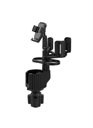 Multifunctional Car Cup Holder Phone Stand Mount Coffee Beverage Instant Noodles Bracket A04 - Grey
