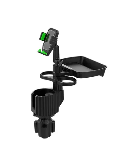 Car Cup Mug Bottle Holder Mobile Phone Mount Stand Food Snack Tray Table A06 (L16.4 x W23.4)cm - Green