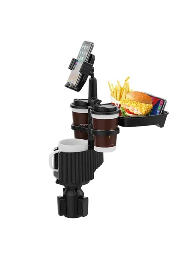 Car Cup Mug Bottle Holder Mobile Phone Mount Stand Food Snack Tray Table A06 (L16.4 x W23.4)cm - Green