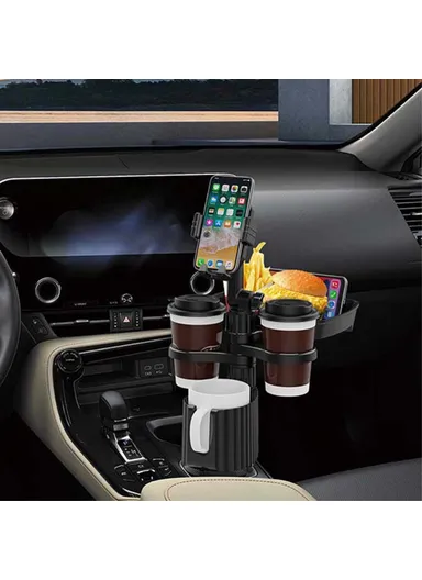 Car Cup Mug Bottle Holder Mobile Phone Mount Stand Food Snack Tray Table A06 (L16.4 x W23.4)cm - Green