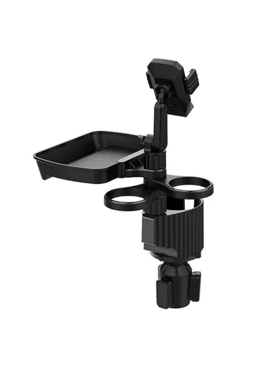 Car Cup Mug Bottle Holder Mobile Phone Mount Stand Food Snack Tray Table A06 (L16.4 x W23.4)cm - Green