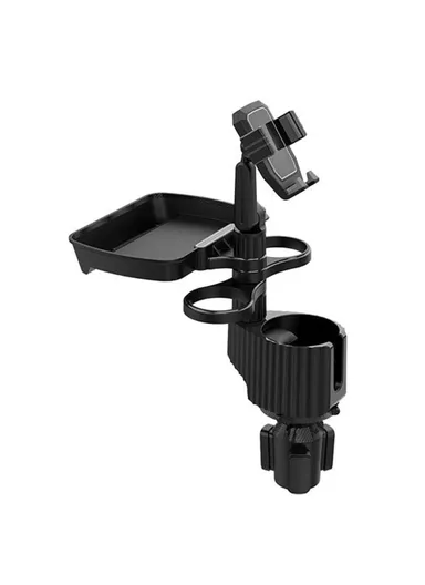 Car Cup Mug Bottle Holder Mobile Phone Mount Stand Food Snack Tray Table A06 (L16.4 x W23.4)cm - Green