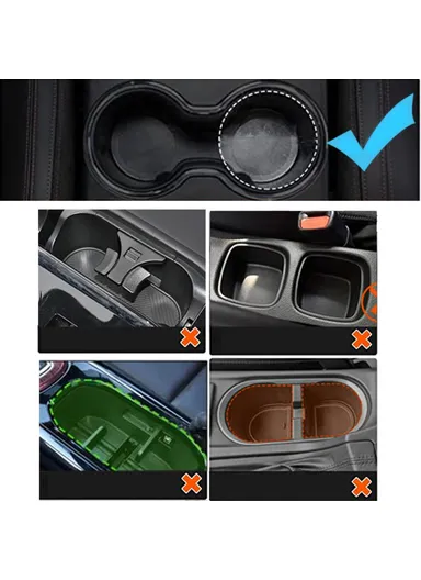 Car Drink Holder Coffee Mug Organizer Phone Stand Food Snack Tray Car Mount Rack A10 (L16.4 x W23.4)cm - Green