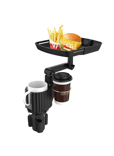 ABS Car Cup Holder Mount Meal Tray Drink Holder Phone Stand Small Dining Table A01