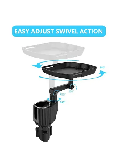ABS Car Cup Holder Mount Meal Tray Drink Holder Phone Stand Small Dining Table A01