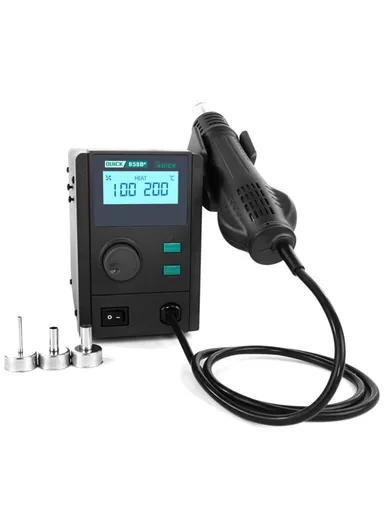 220V Hot Air Rework Solder Station With LCD Digital Display Mobile Phone PCB Motherboard Repair Tool - EU Plug QUICK 858D+