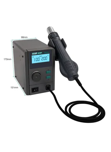 220V Hot Air Rework Solder Station With LCD Digital Display Mobile Phone PCB Motherboard Repair Tool - EU Plug QUICK 858D+