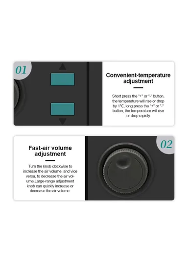 220V Hot Air Rework Solder Station With LCD Digital Display Mobile Phone PCB Motherboard Repair Tool - EU Plug QUICK 858D+