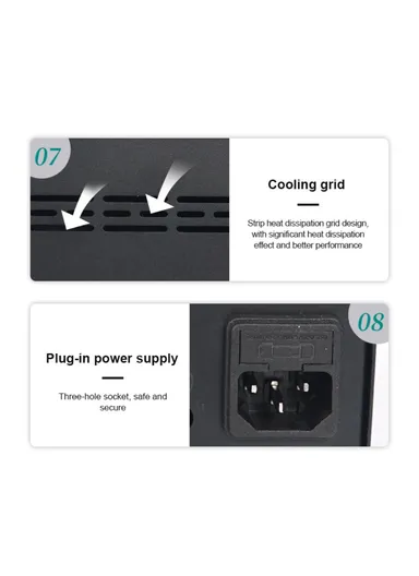 220V Hot Air Rework Solder Station With LCD Digital Display Mobile Phone PCB Motherboard Repair Tool - EU Plug QUICK 858D+