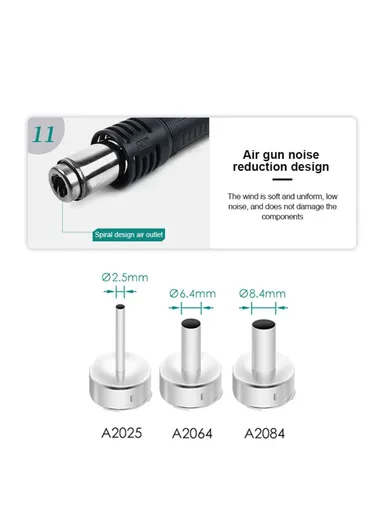 220V Hot Air Rework Solder Station With LCD Digital Display Mobile Phone PCB Motherboard Repair Tool - EU Plug QUICK 858D+