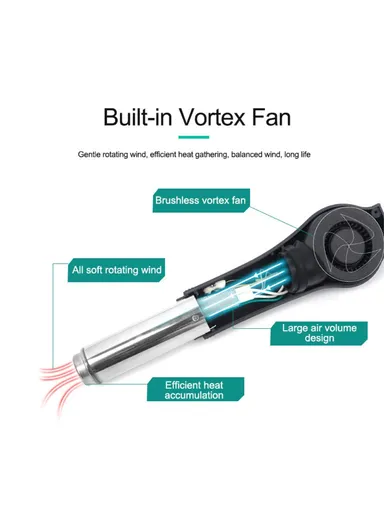 220V Hot Air Rework Solder Station With LCD Digital Display Mobile Phone PCB Motherboard Repair Tool - EU Plug QUICK 858D+