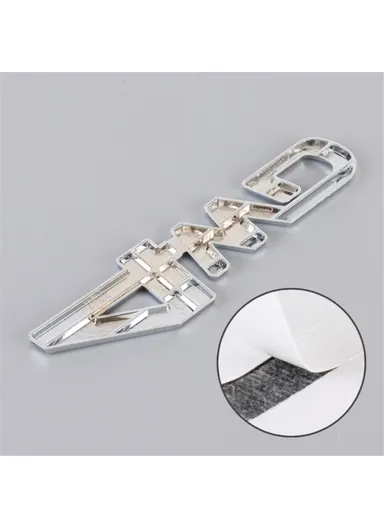 Aluminum Alloy Car Badge Sticker 4WD Letter Decal Universal Car Exterior Sticker - Silver &amp; Red