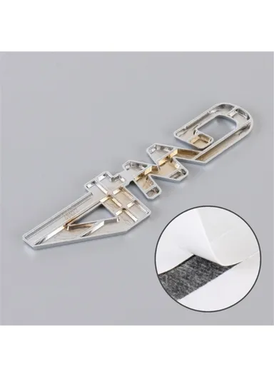 Aluminum Alloy Car Badge Sticker 4WD Letter Decal Universal Car Exterior Sticker - Silver &amp; Black