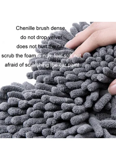 Dual Chenille Mop Head Telescopic Car Wash Mop 360 Degree Rotation Car Wash Brush