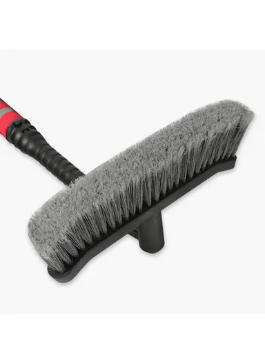 Detachable ABS &amp;Sponge Snow Removal Shovel Winter Car Windshield Snow Scraper Rotatable Brush (L54 x W27)cm - Red