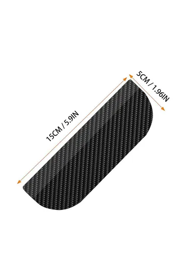 2Pcs Car Rearview Mirror Rain Baffle Carbon Fiber Texture Vehicle Side Mirror PVC Rain Guard (L15 x H5)cm