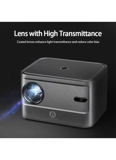 65W Portable Home Theater Projector Android 9.0 HD Video Screen Mirroring WiFi Bluetooth LED Projector - EU Plug AUN A002 (L16 x W12 x H10)cm