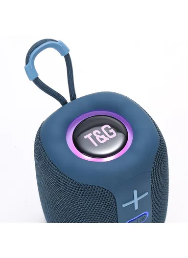 1200mAh Portable TWS Bluetooth Speaker Outdoor Mini Wireless Stereo Subwoofer With Colorful Light TG658 (L9 x W90 x H11.3)cm - Grey