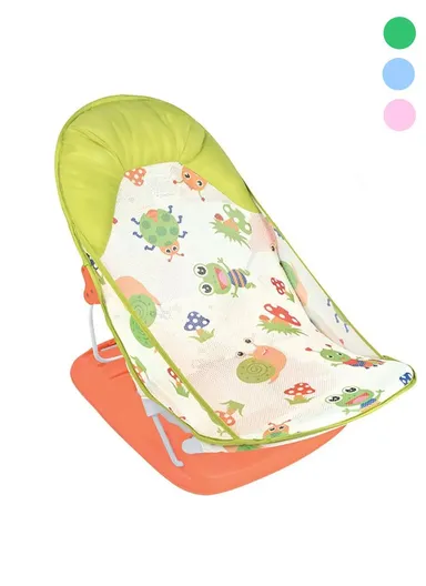PP Plastic &amp; Mesh Portable Foldable Baby Bather Chair Seat Support Recline (L31 x W28 x H43)cm