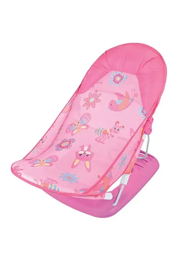 PP Plastic &amp; Mesh Portable Foldable Baby Bather Chair Seat Support Recline (L31 x W28 x H43)cm