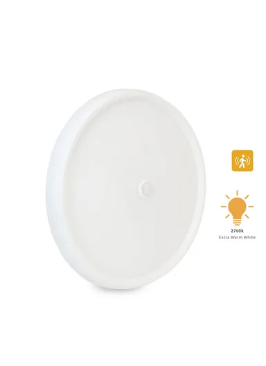 12W 24CM Round LED Ceiling Light Panel for Bathroom, Garage, Corridors, Stairway &amp; Balcony - Warm 