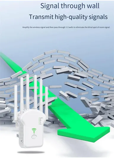 300Mbps 6 antenna 3-in-1 WiFi Repeater Router Enhance Wireless Signals Dual-Band Extender U13  EU Plug