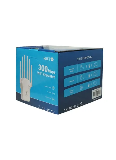 300Mbps 6 antenna 3-in-1 WiFi Repeater Router Enhance Wireless Signals Dual-Band Extender U13  EU Plug