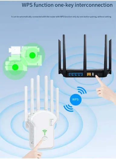 1200Mbps WiFi Repeater Router Enhance Wireless Signals Dual-Band Extender U13  EU Plug