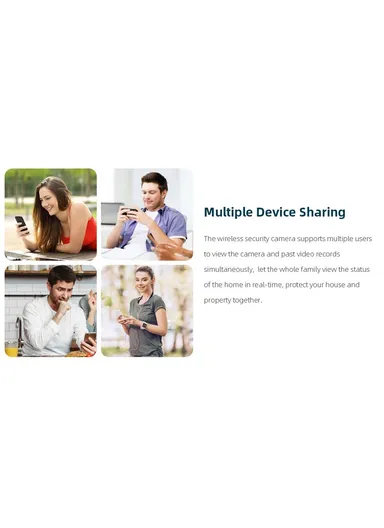 2.0MP Low Power Battery-Operated WiFi IP Camera Wide View Angle Supports Night Vision, Motion Detection, 2-Way Audio Talk V380PRO VRT-VT3-W