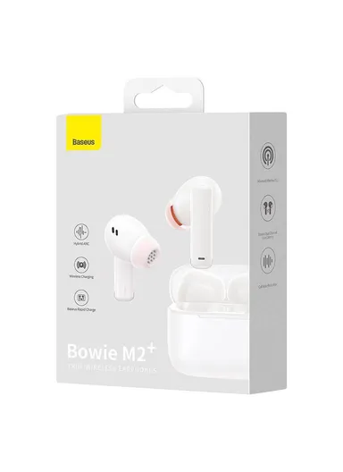 TWS ANC V5.2 Waterproof IPX5 True Wireless Earphones Bowie With Fast Charging M2+ - White
