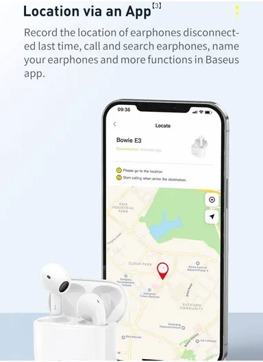 Bluetooth 5.0 True Auto Connection Waterproof Touch Wireless TWS Earphones Bowie E3 - White