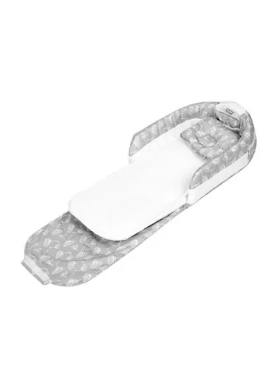 Portable Lightweight Baby Sleeping Bed, Comfortable Cotton Feeding Sleeping Baby Bed with Music &amp; Light Box 66504 (L73 x W38 x H14)cm - Grey / 0-4 Months