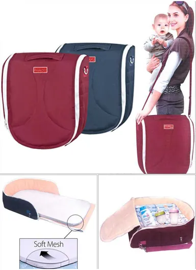 2-IN-1 Portable Baby Diaper Bed &amp; Mommy Bag With Divider Comfort Simple &amp; Foldable Multi-Functional Backpack Storage 66508