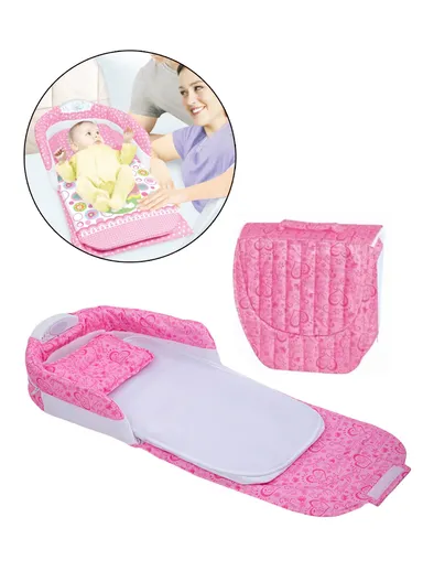 6m+ Cotton Plastic Super Soft Sleeping Portable Cot Baby Bedding With Music Box 66503 (L95 x W39 x H14)cm