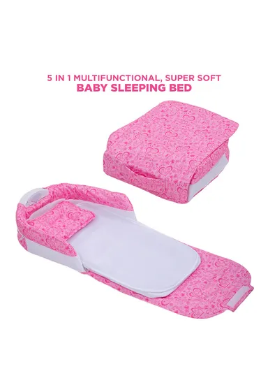 6m+ Cotton Plastic Super Soft Sleeping Portable Cot Baby Bedding With Music Box 66503 (L95 x W39 x H14)cm