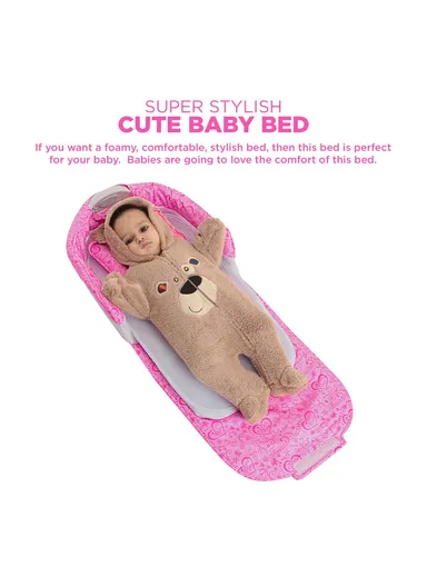 6m+ Cotton Plastic Super Soft Sleeping Portable Cot Baby Bedding With Music Box 66503 (L95 x W39 x H14)cm
