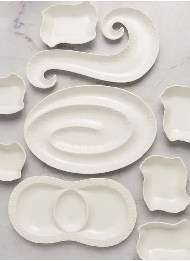 9 Pcs Microwave &amp; Dishwasher Fine Porcelain Dinnerware Set Plate, Dessert Plate, Fruit Plate DT-S-9002