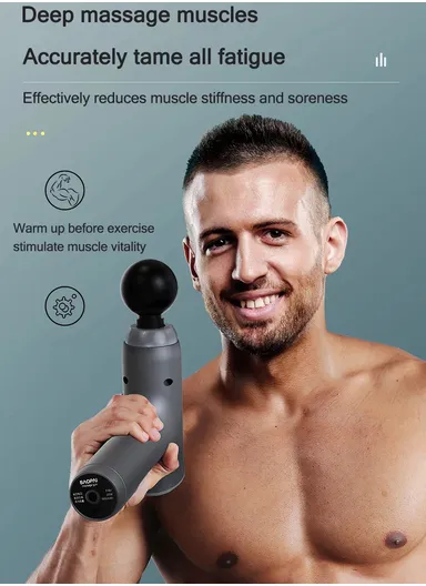 25W 1800mAh 7.4V  Professional Massage Gun Muscle Massage Gun Deep Tissue Massager Hand Held Percussion Massager Deep Tissue Massage Gun with 30 Adjustable Speeds &amp; 4 Massage Heads Quiet Muscle Massager for Pain Reli