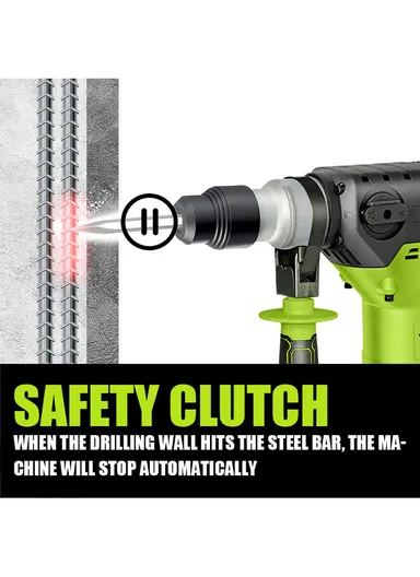 1500W Electric SDS Plus System Rotary Hammer Drill 36mm In Concrete For Wood Steel Concrete Power Tools WD011330036