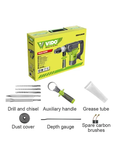 1500W Electric SDS Plus System Rotary Hammer Drill 36mm In Concrete For Wood Steel Concrete Power Tools WD011330036