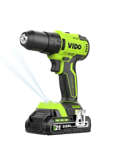 21V 2000mAh Cordless Impact Drill 60N.M 13MM Keyless Metal Ratchet Chuck Drill With Two Speeds &amp; Brushless Motor WD040210210