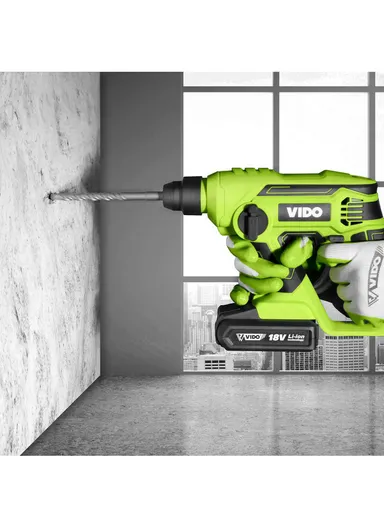 18V 2000mAh Professional Industrial Cordless Rotary Hammer Drill With Battery &amp; Charger WD041310180