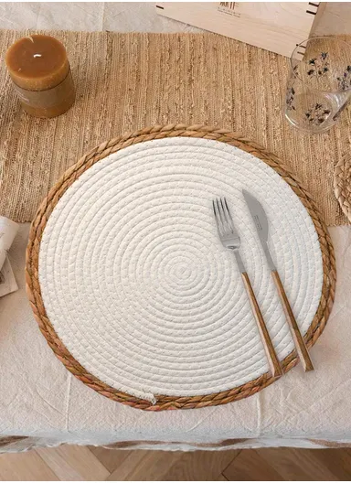 40cm Easy Clean Heat Resistant Placemat Woven Table Mat For Kitchen Dining Room YX2023-6